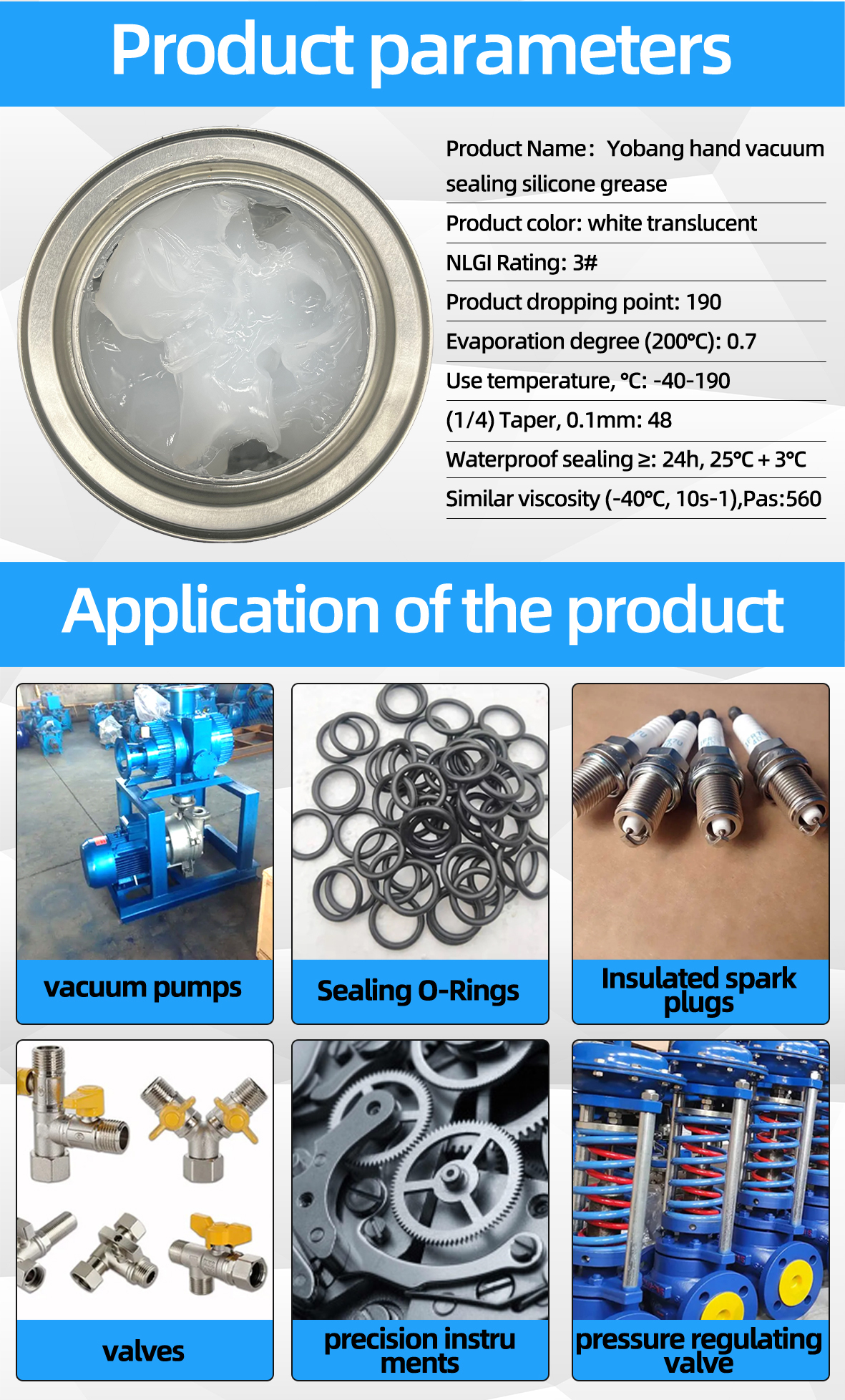 High vacuum silicone grease application