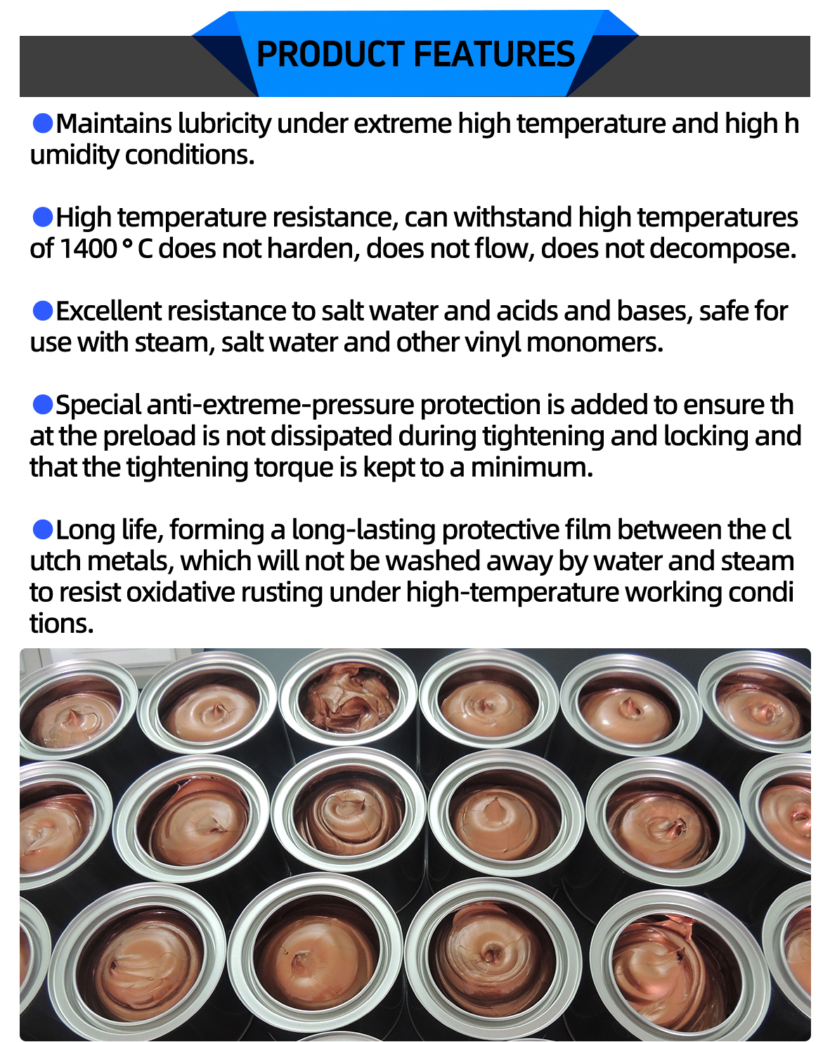 Anti-seize compound feature